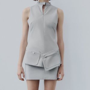 BRAND NEW ZARA BELTED SHORT DRESS WITH POCKETS
